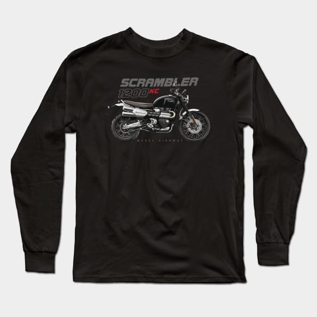 Triumph Scrambler 1200 XC 20 black, sl Long Sleeve T-Shirt by MessyHighway